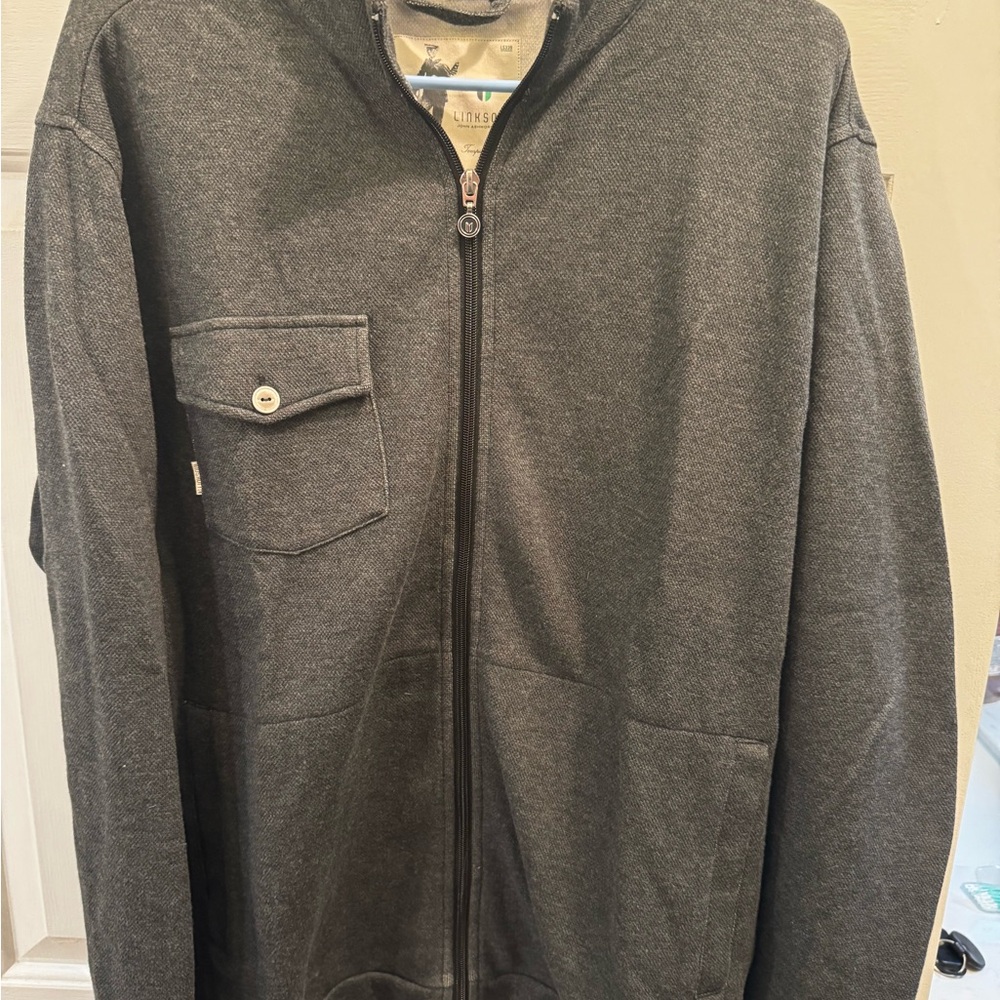 Linksoul Charcoal Zip-Up Sweater
